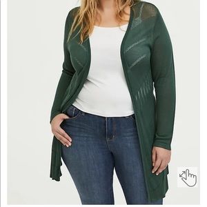 Torrid longline open cardigan sz 0 (xl)
